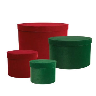 Extra Large Velvet Symphony Hat Box Set of 3 (Forest Green) – buy online or  call 01213069412