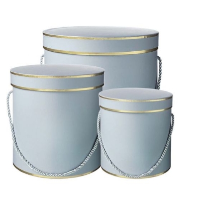 Hamilton Hat Box Set Of 3 ( Light Blue)