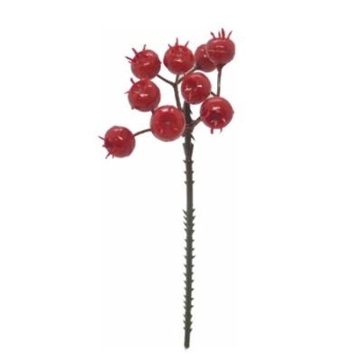 16cm PLASTIC BERRY PICK RED 9 BERRIES PER PICK