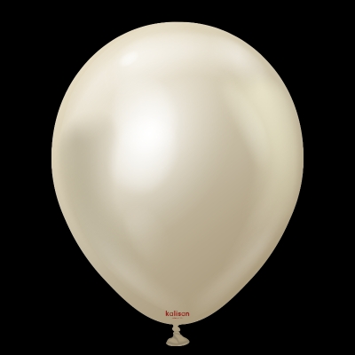 36 Inch Kalisan Mirror White Gold Balloons Pack of 2