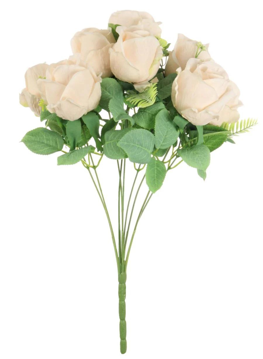 Cream Bud Rose Bunch 9 Head