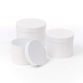 Round Hat Box set of 3 With Lid Gift Box Florist Great for 