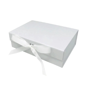 2pcs White Folding Magnetic Gift Box L23cm x W17cm x H7cm